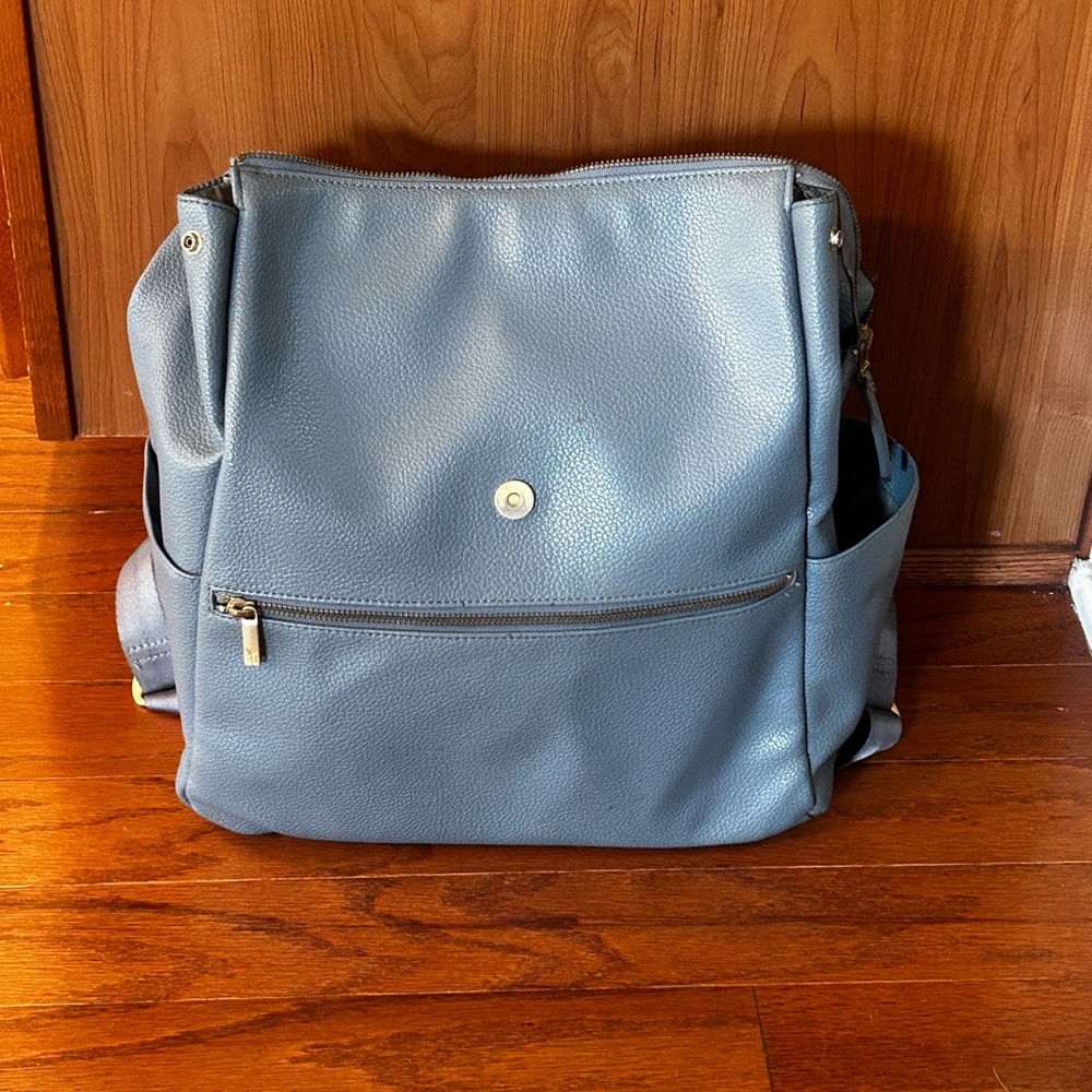 Freshly Picked - classic Blue Leather Backpack - Picture 5 of 5